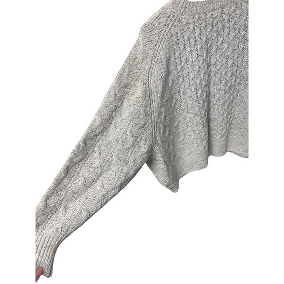 Universal Thread Crewneck Chunky Sweater Womens XL Gray Flecks of Brown Wool NWT - Picture 3 of 7